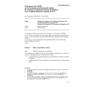 O SEFRI mouleuse / mouleur fonderie CFC