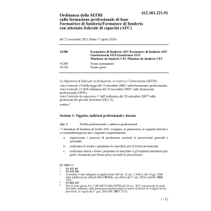 O SEFRI formatrice / formatore fond. AFC
