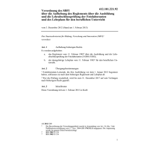 V SBFI Aufhebung Regl. Fotolaboranten