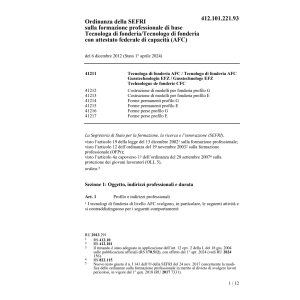 O SEFRI Tecnologa/tecnologo fonderia AFC