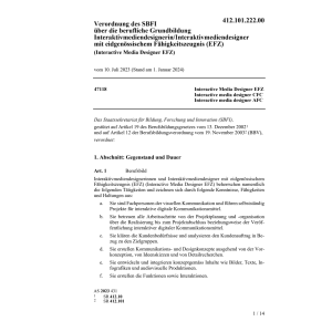 V SBFI Interaktivmediendesignerin/er EFZ