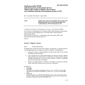 O SEFRI Addetta/o alla cucitura CFP