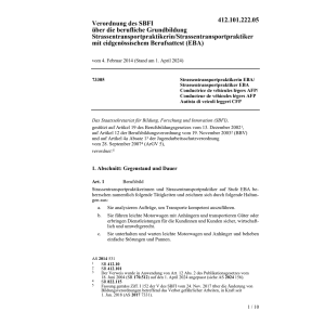 V SBFI Strassentransportpraktiker/in EBA
