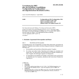 O SBFI Textilpraktiker / in  EBA