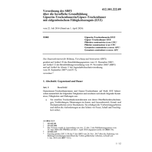 V SBFI Gipser/in - Trockenbauer/in EFZ