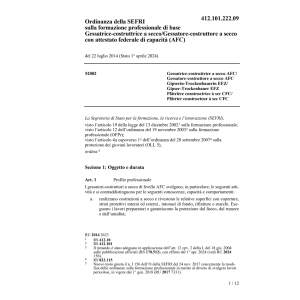 O SEFRI Gessatore/trice-costruttore AFC
