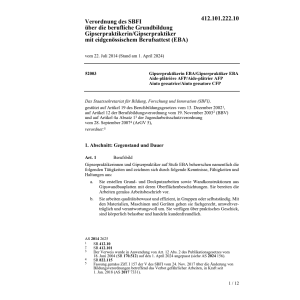 V SBFI Gipserpraktikerin/Gipserpr. EBA