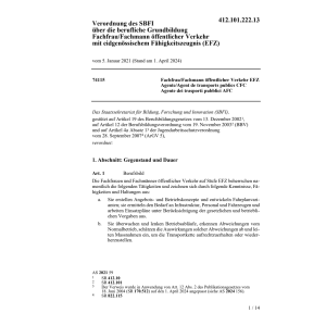 V SBFI Fachmann/frau öff. Verkehr EFZ