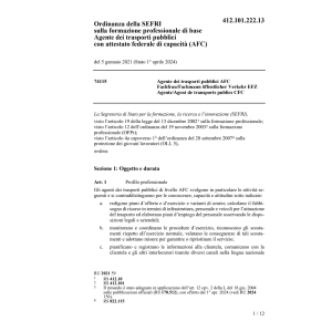 O SEFRI Agente trasporti pubblici AFC