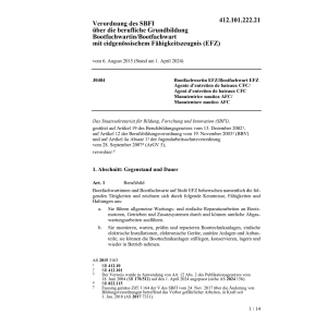 V SBFI Bootfachwartin/Bootfachwart EFZ