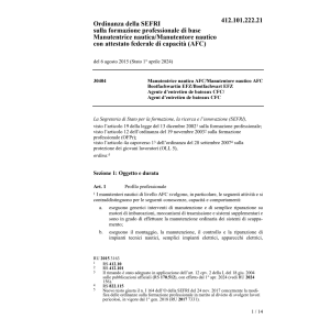 O SEFRI Manutentrice/tore nautico AFC