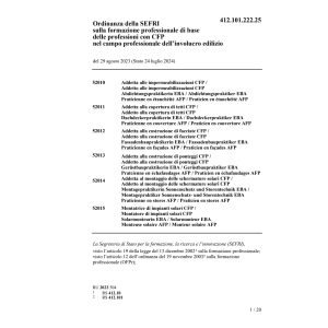 O SEFRI form prof. involuc. edizliz. CFP