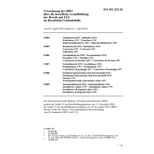 V SBFI berufl. Grund. Gebäudehülle EFZ