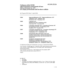 O SEFRI form. prof. involu. edilizio AFC