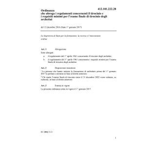 O abr. req. min. esame fin. archettai