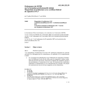 O SEFRI form. prof. maquet. archite. CFC