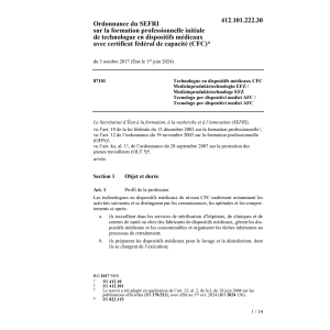 O SEFRI Techn. dispositifs médicaux CFC