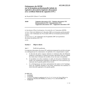 O SEFRI 30.8.19 form. tapissier-déc. CFC