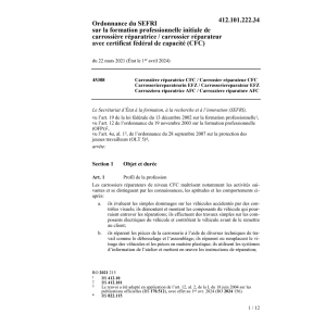 O SEFRI carrossier réparateur (CFC)