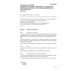 O reconnaissa.études postdiplômes OCM ES