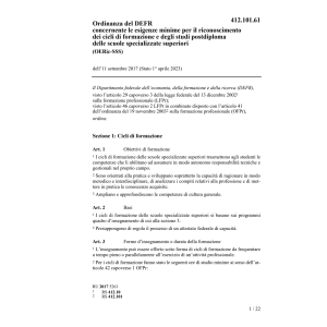 O riconosc. studi postdiploma OERic-SSS