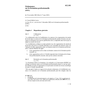 O formation professionnelle, OFPr