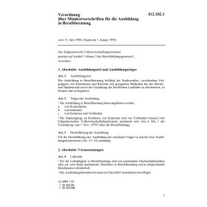 V Ausbildung in Berufsberatung