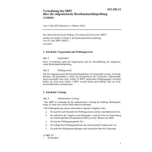 V SBFI eidg. Berufsmaturitätsprüfung