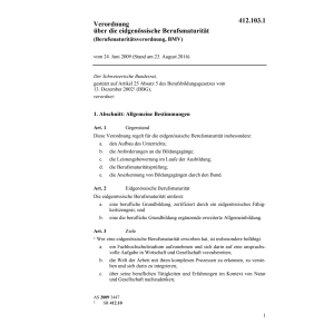 Berufsmaturitätsverordnung, BMV