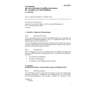 V Qualifikationsrahmen Berufsbildung