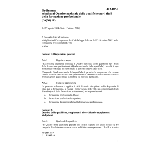 O qualifiche titoli dessa formazione