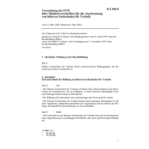 V Mindestvorschriften Technikerschulen