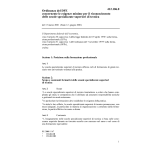 O esigenze minime per scuole tecnici