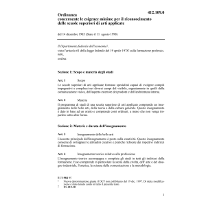 O esigenze minime scuole arti applicable