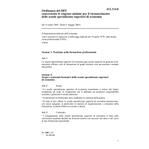 O esigenze scuole gestione commerciale