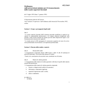 O riconoscimento scuole forestali