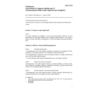 O esigneze delle scuole per droghieri