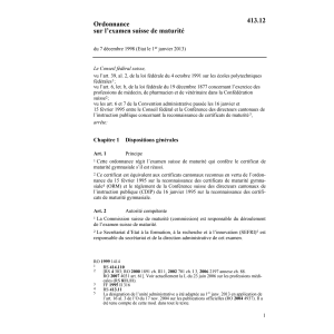 O examens suisse de maturité