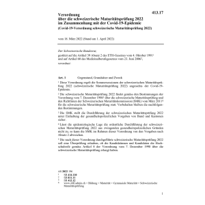 V (Covid-19) Maturitätsprüfung 2020