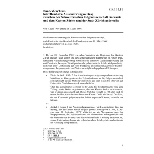 BB Aussonderungsvertrag CH-Zürich