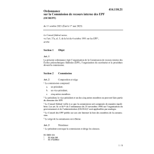 R Commission de recours interne EPF