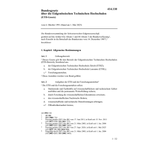 BG Eidg. Technische Hochschulen ETH