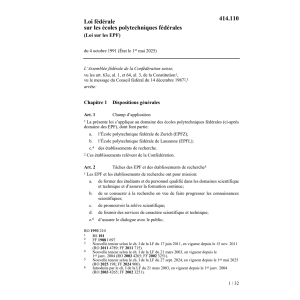 LF écoles polytechniques fédérales