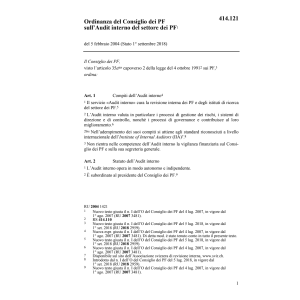 O Consiglio PF Ispettorato finanze