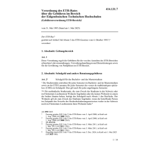 V Gebühren im Bereich ETH