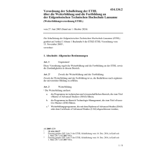 V Weiterbildung+Fortbild.an ETH Lausanne