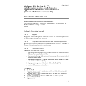 O formazione approf.Politecnico Lausanne