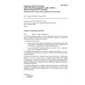 O verifiche delle prestazioni PFZ