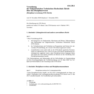 Disziplinarverordnung ETH