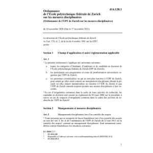 Règl disciplinaire EPF